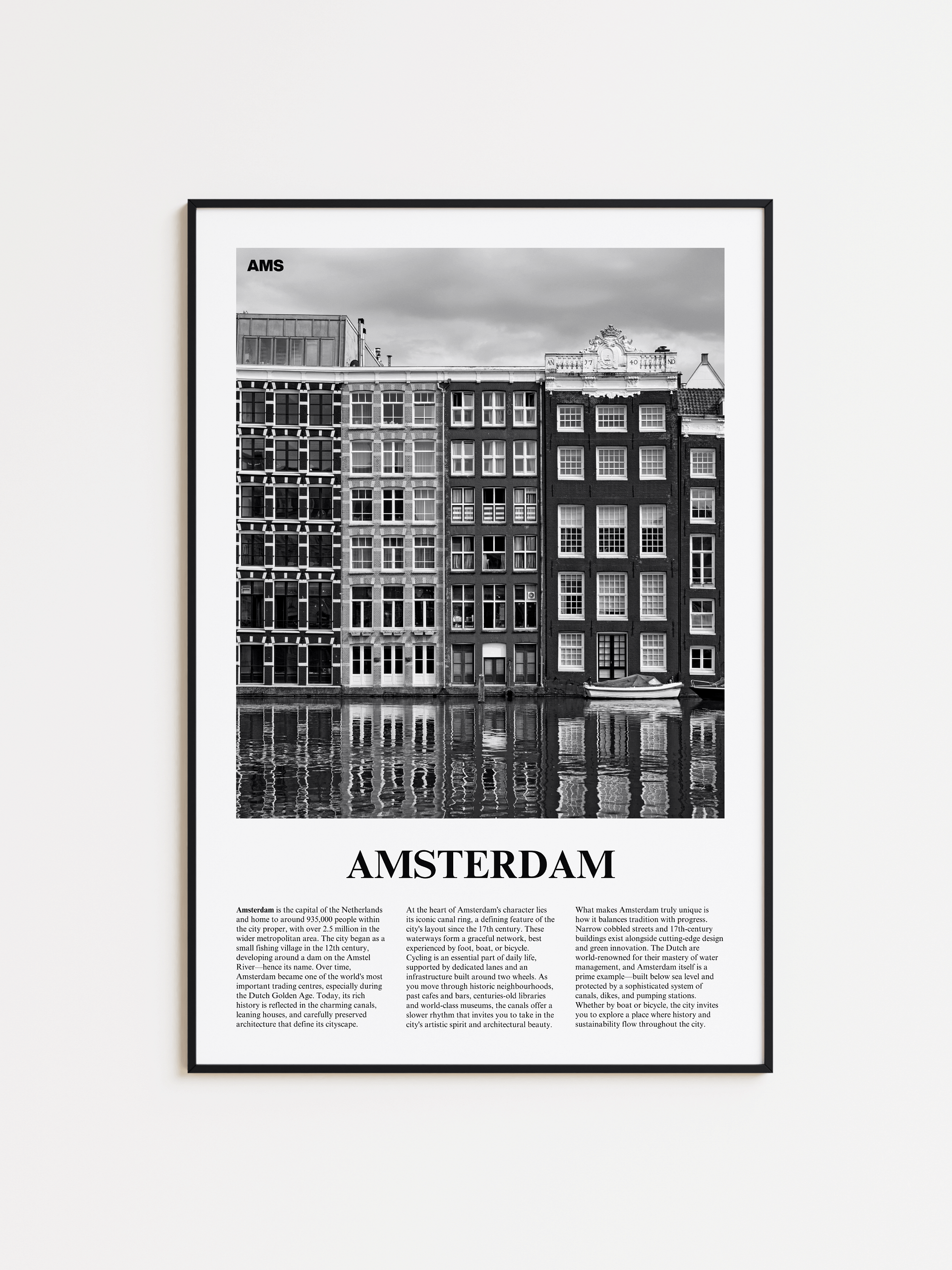 Amsterdam 01 Newspaper Poster | Framed product image (1)