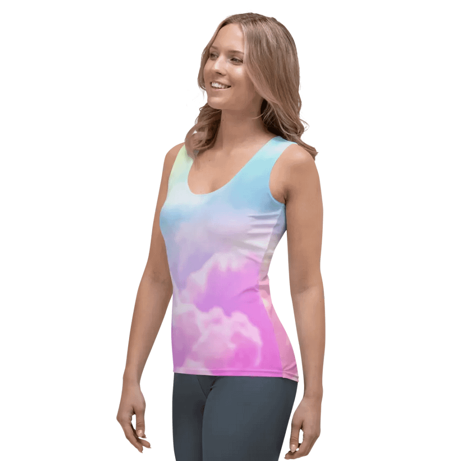 Blur cloud rainbow Design Tank Top - V7 product image (3)
