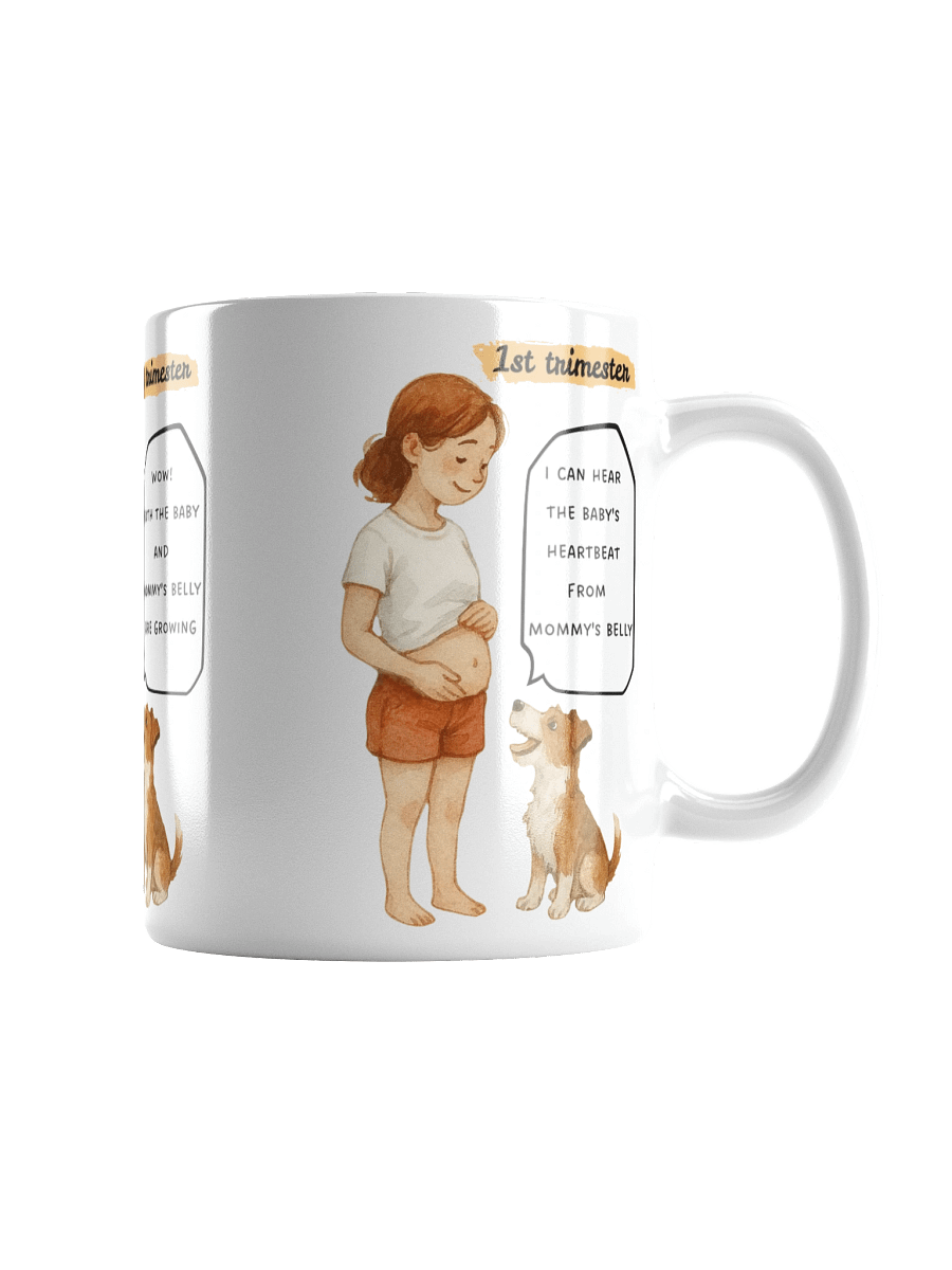 Cute Trimester Progression with Dog Mug product image (1)