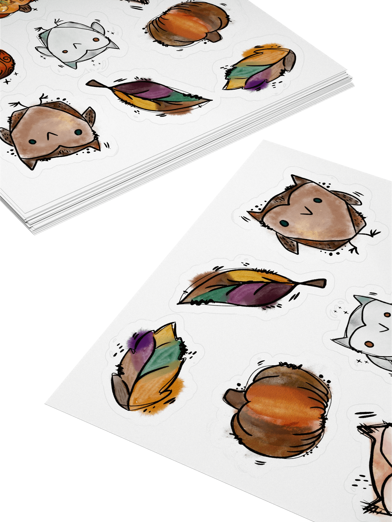 Whimsical Owl Kiss Cut Stickers Set product image (4)