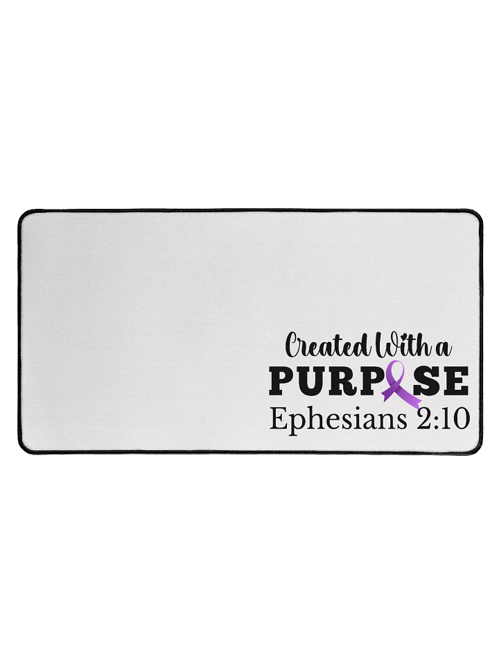 Created With A Purpose : Desk mat | Christian Faith | Alzheimer and Brain Disorder Awareness | Gift To Mom, Dad, Child With Brain Disease product image (1)