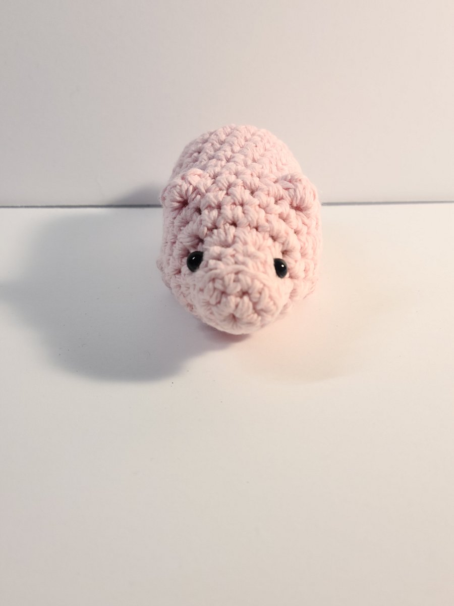 Handmade Amigurumi Mini Pig Stuffed Animal product image (3)