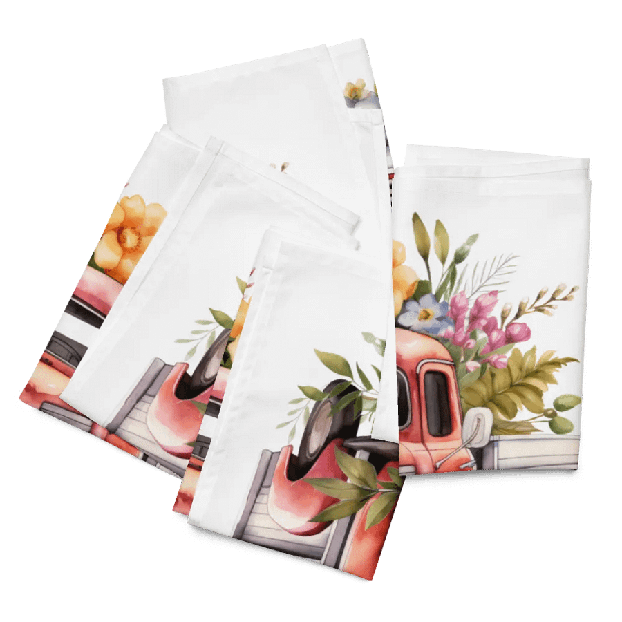 Blooming Vintage Ride Cloth Napkin Set product image (7)