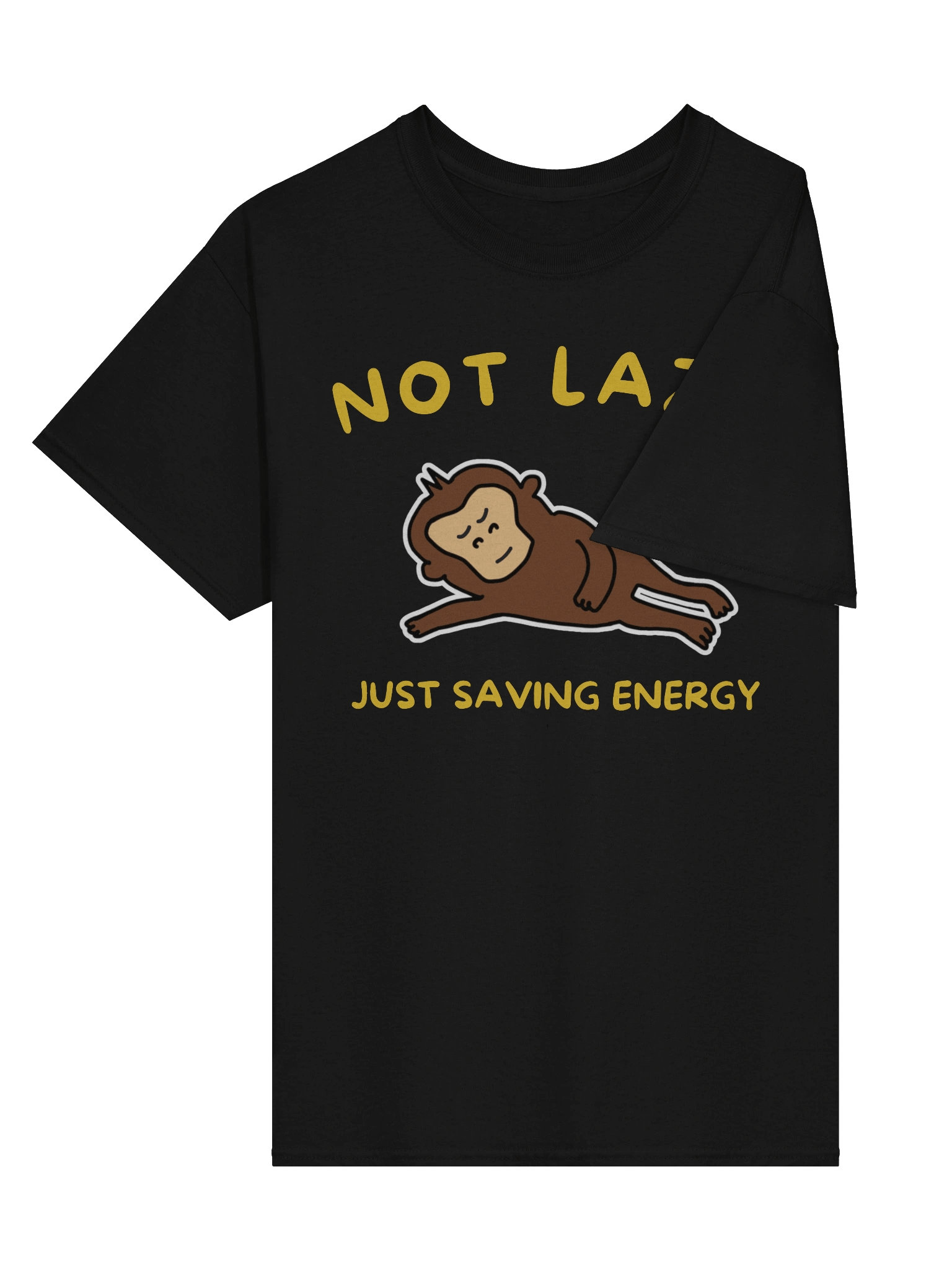 "Monkey is not lazy" T-Shirt (Dark Colors) product image (5)