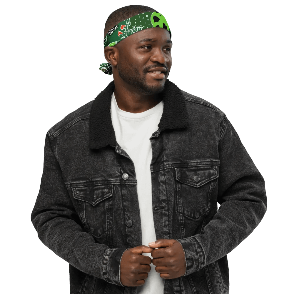 Skulls x Love Bandana Green (21