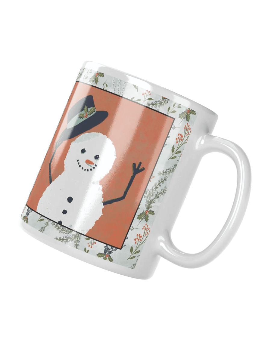 “Snowman Hello” Coffee-Tea-Cocoa Ceramic Mug - White product image (3)