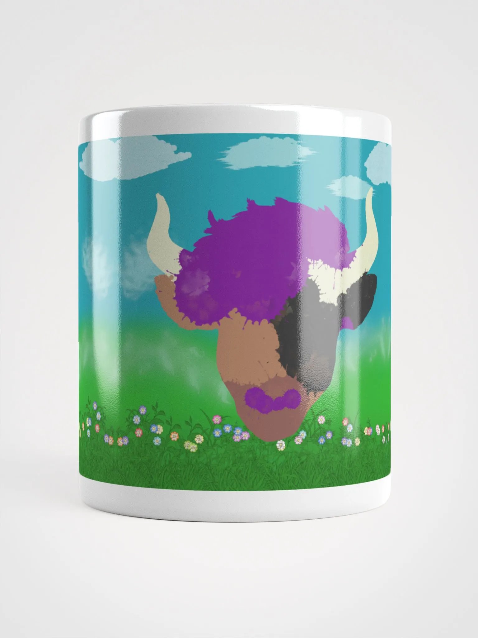 Smooth Brain Bull on Rolling Green Hills product image (1)