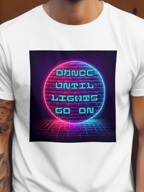 Neon Nightlife Vibes T-Shirt Dance until lights go on product image (1)