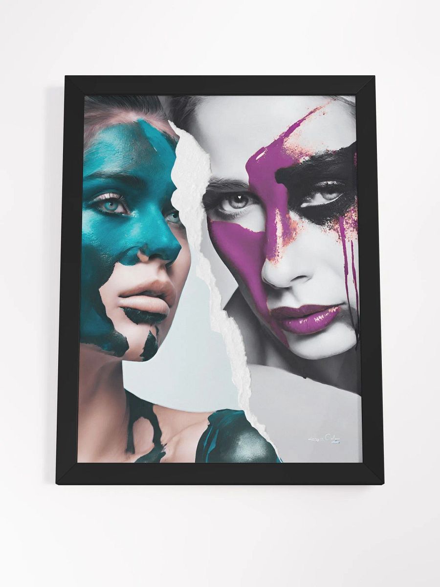Living in Colors | Turquoise, purple and beyond | Framed Collage Painting product image (5)