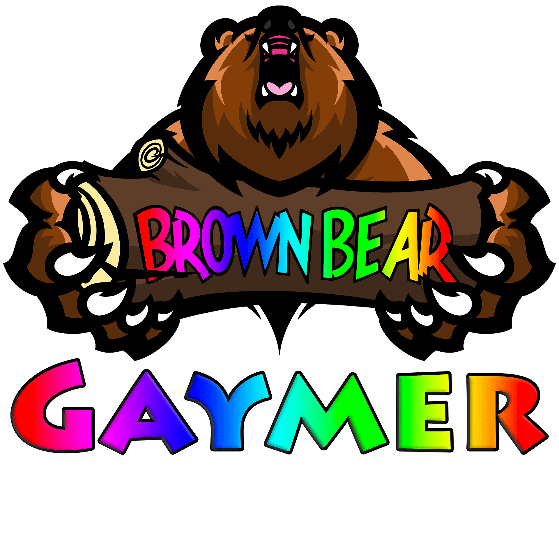 Brown Bear Gaymer (Rainbow Pride) - Hoodie product image (7)