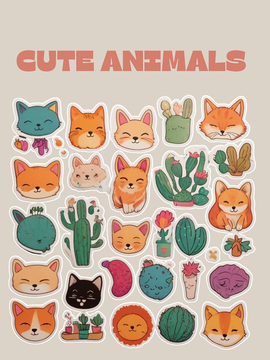 Cute Animals Sticker Sheet product image (11)
