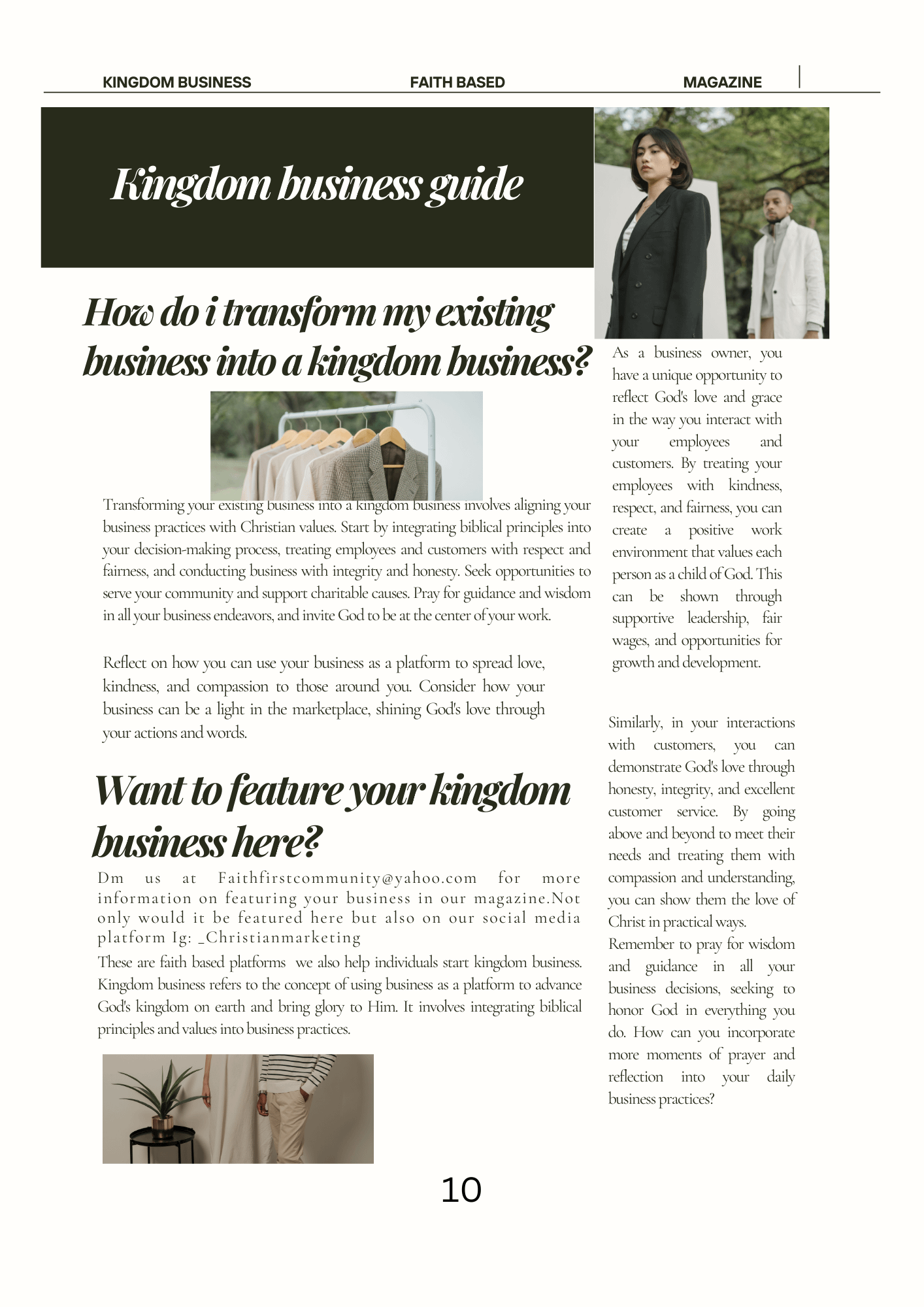 Faith first community magazine vol.2 product image (4)