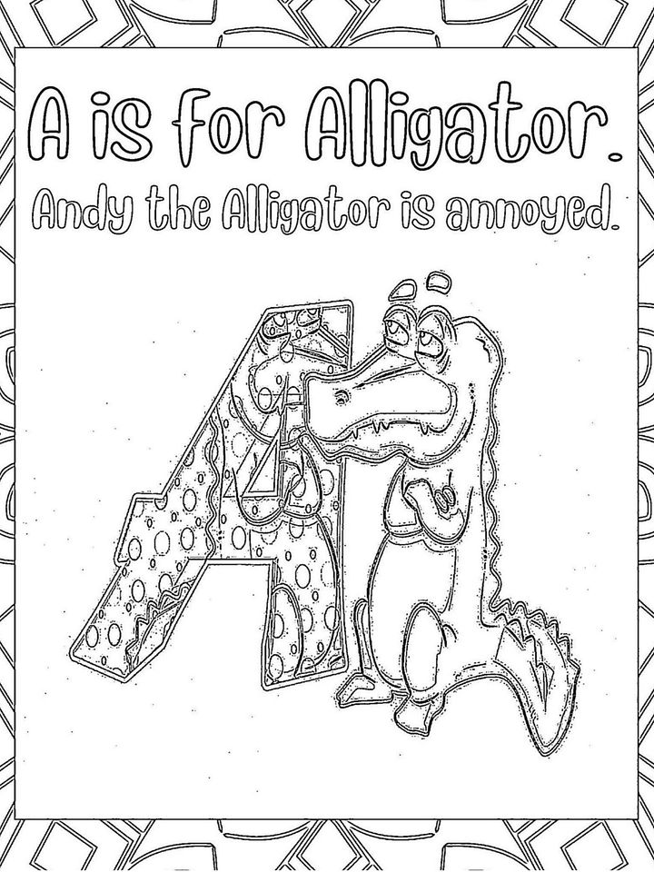 Fun Learning ABCs with Animal Names: Coloring Book for Toddlers-Easy Alphabet Letters and Animal Facts product image (2)