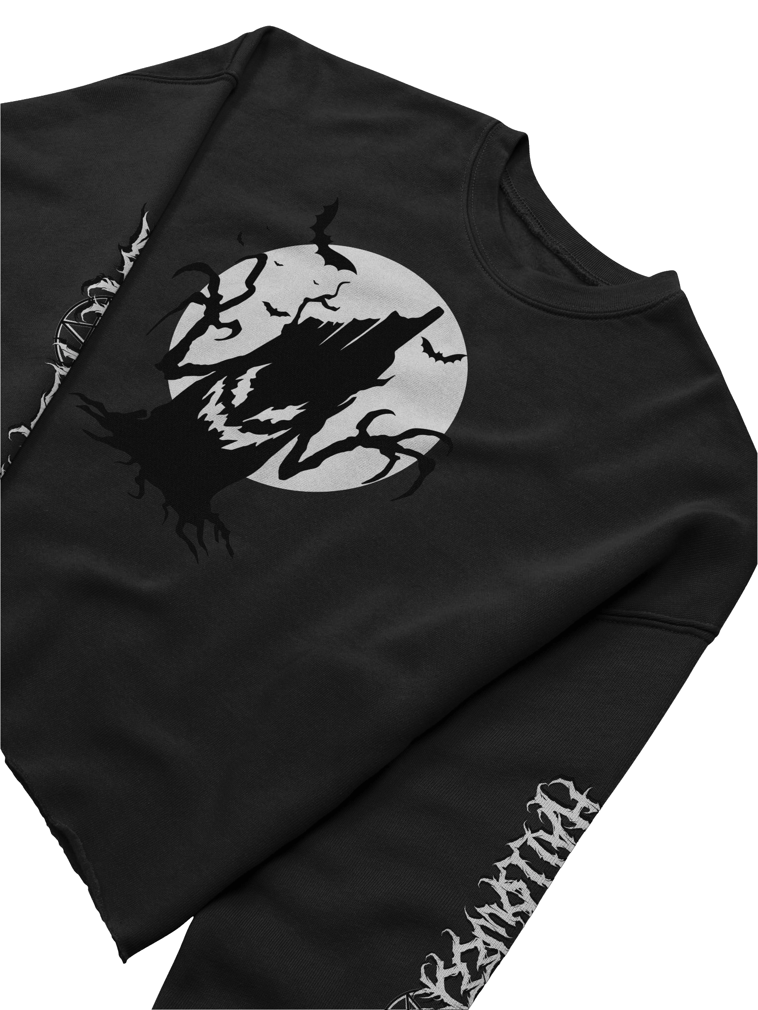 Halloween Life Spooky Tree Women's Fleece Crop Sweatshirt product image (5)