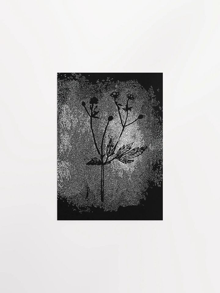 Silhouette Botanical Bliss Matte Poster - Wild Flowers Dark Stylish product image (1)