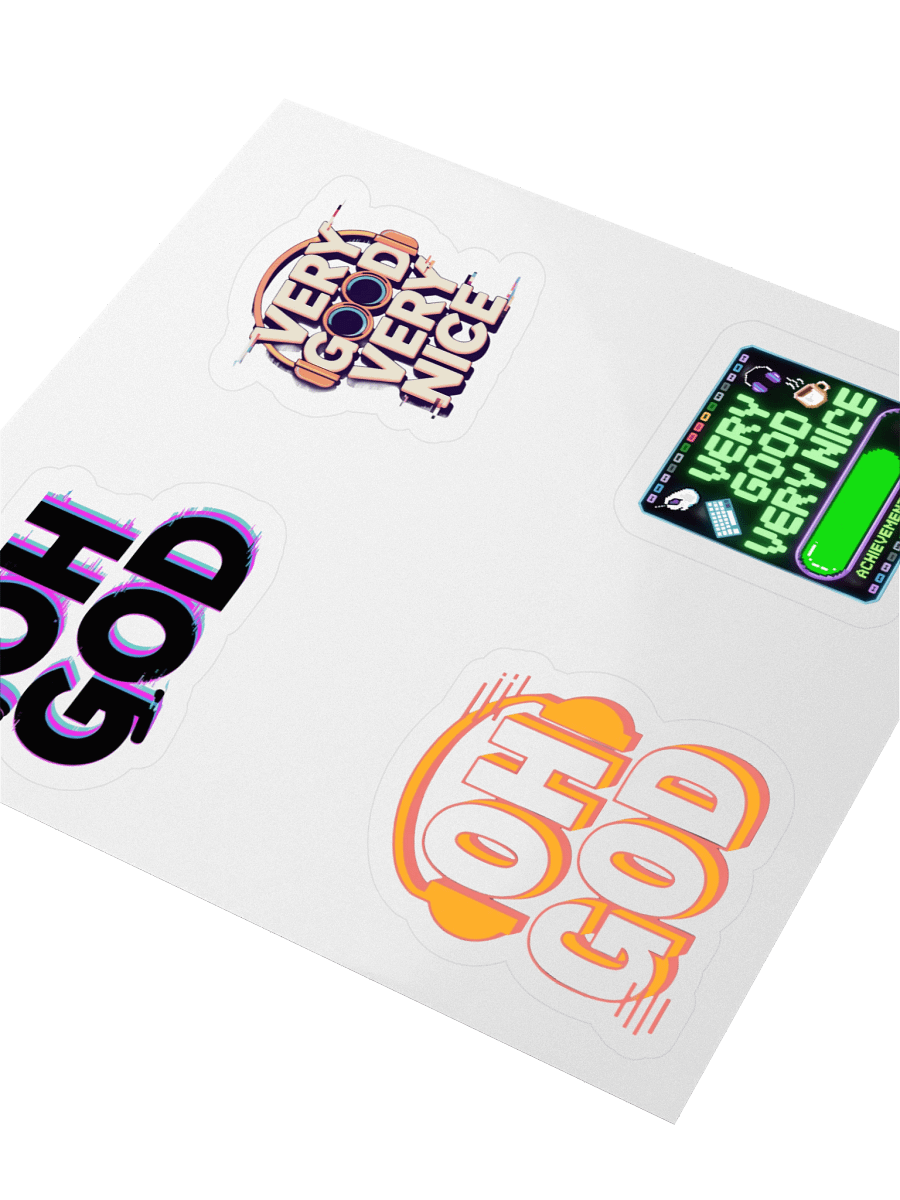 "OH GOD" + "Very Good Very Nice" | Kiss Cut Stickers product image (3)