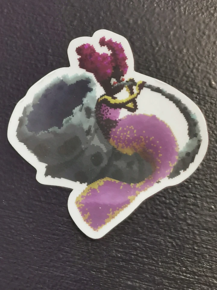 Mermaid horn vinyl sticker product image (1)