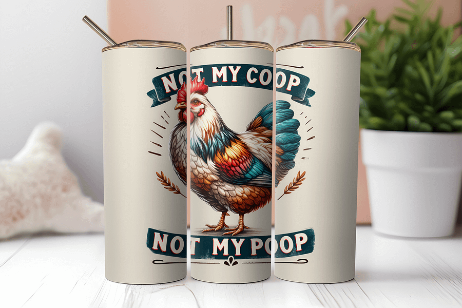Vintage Rooster Stainless Steel Tumbler product image (2)