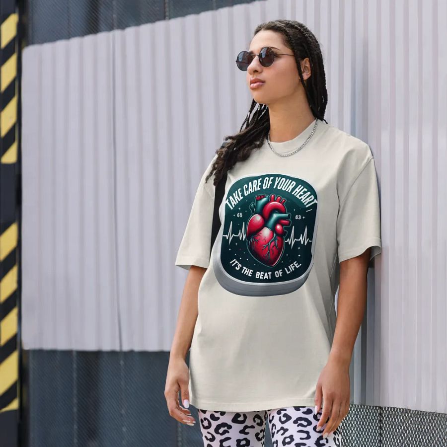Heartbeat of Life Oversized Tee product image (36)