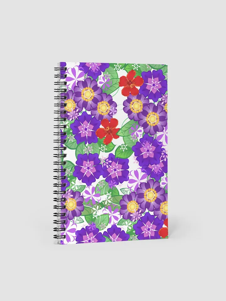 Purple Wildflower Floral Design Spiral Notebook product image (1)