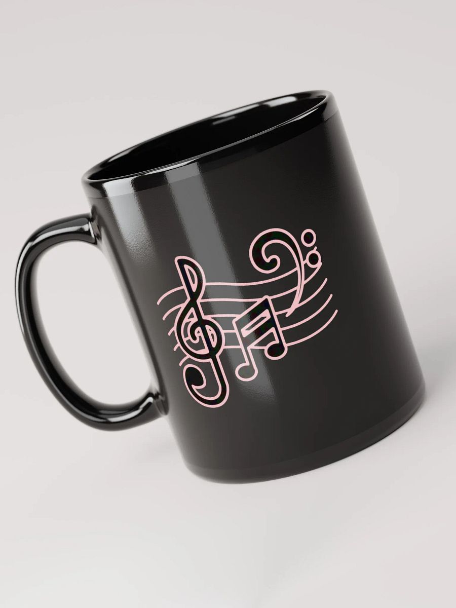 Vibrant Musical Notes Magic Mug Black product image (3)