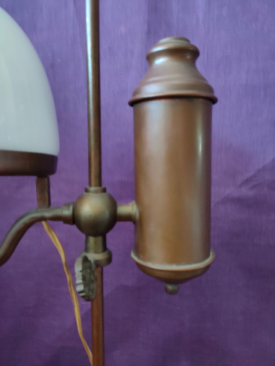 Candeeiro de mesa, candeeiro de óleo de baleia, antigo, século XIX, peça de iluminação, mesa de entrada estreita product image (4)