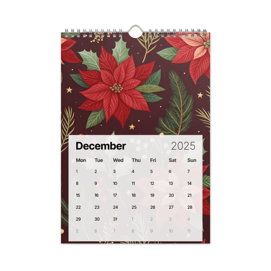 SEAMLESS FLORAL PATTERN WALL CALENDAR 2025 product image (4)