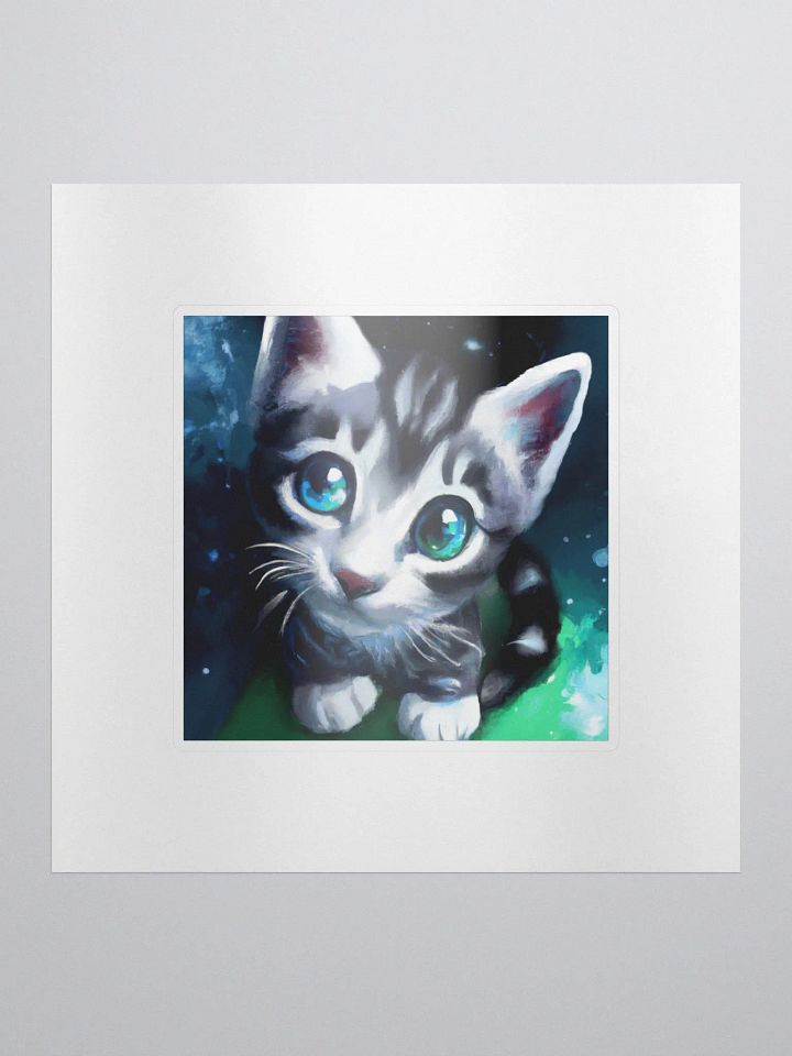 Cute Galactic Kitty Alpha Sticker product image (1)