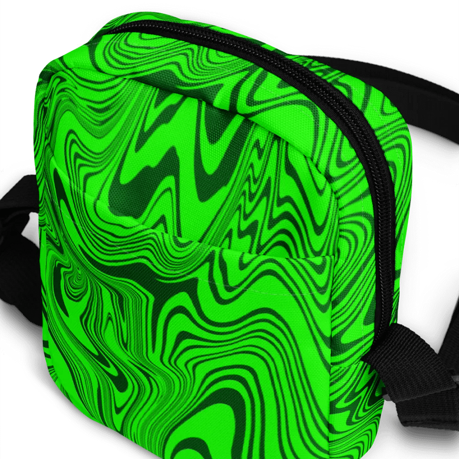 Utility Crossbody Bag - Abstract Green Swirls product image (7)