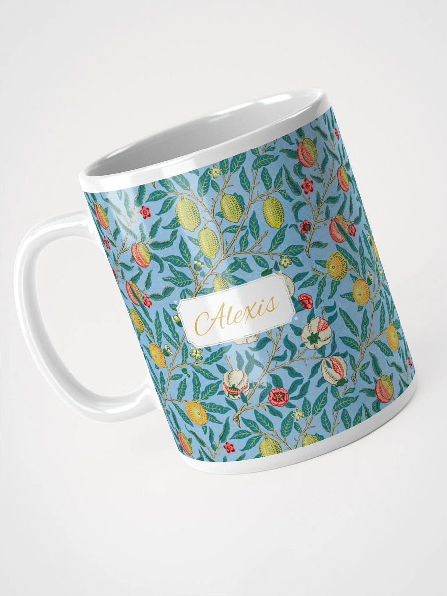 Personalized Four Fruits Pattern White Glossy Mug product image (3)