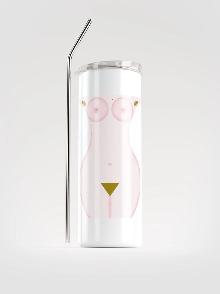 Natural Beauty Eco-Friendly Stainless Steel Tumbler with Reusable Straw product image (1)