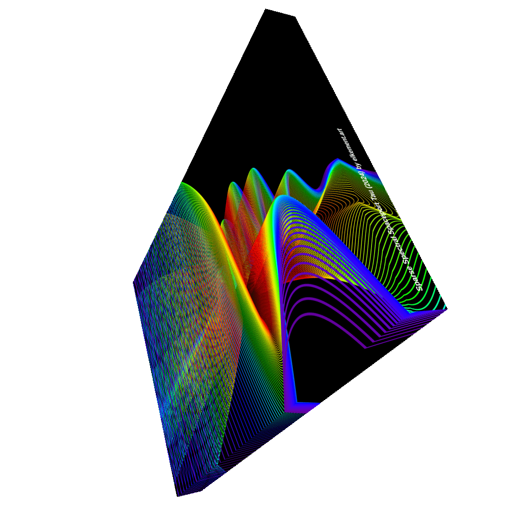 Sparse Spectral Spaceport Tau - Diffraction Curves Physics Art Canvas Print product image (4)