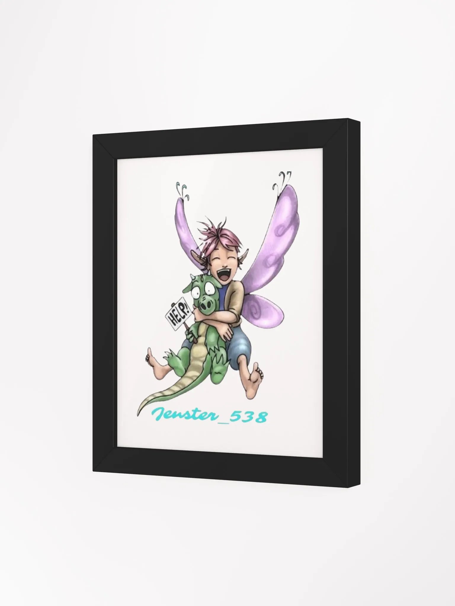 Whimsical Fairy & Dragon Hug Poster product image (27)