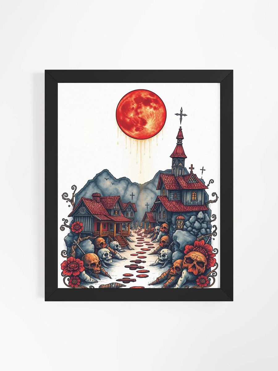 Crimson Moon Village Framed Print product image (23)