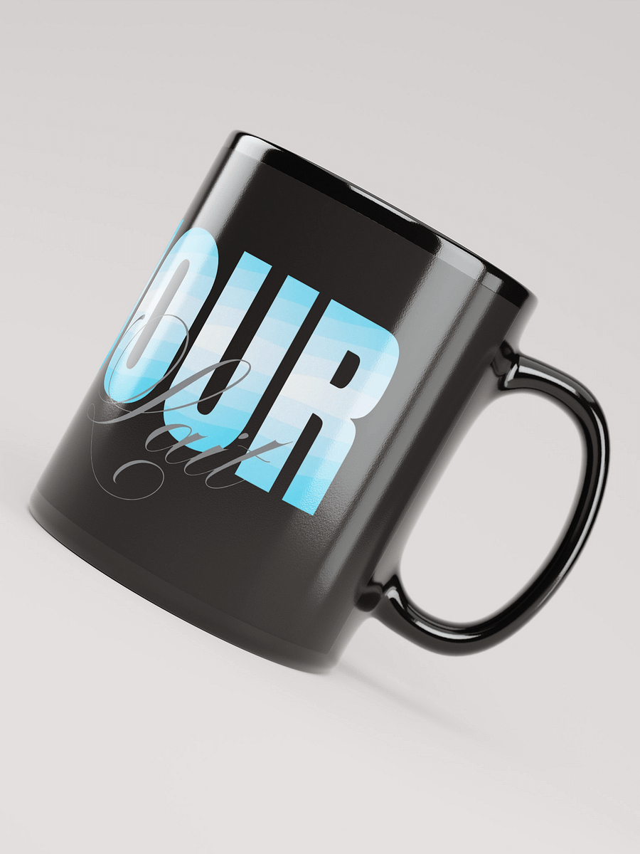 Mug Noir Bonjour Mon Lait - Cadeau Mug Message Positif product image (4)