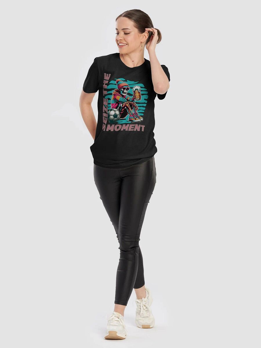 Seize The Moment Skeleton Beer Soccer Vibes Graphic Tee product image (12)