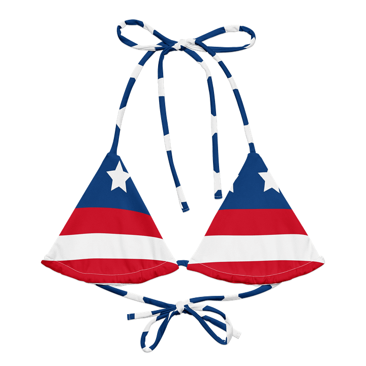 Stars and Stripes Recycled Bikini Top product image (2)
