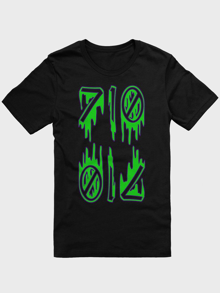 710 OIL Drip Creepy Cannabis Unisex T-Shirt, Stoner Horror Lover Weirdo Weed Tee, Green Purple Ganja Shirt, Reefer Twisted Budz 420 Clothing product image (1)
