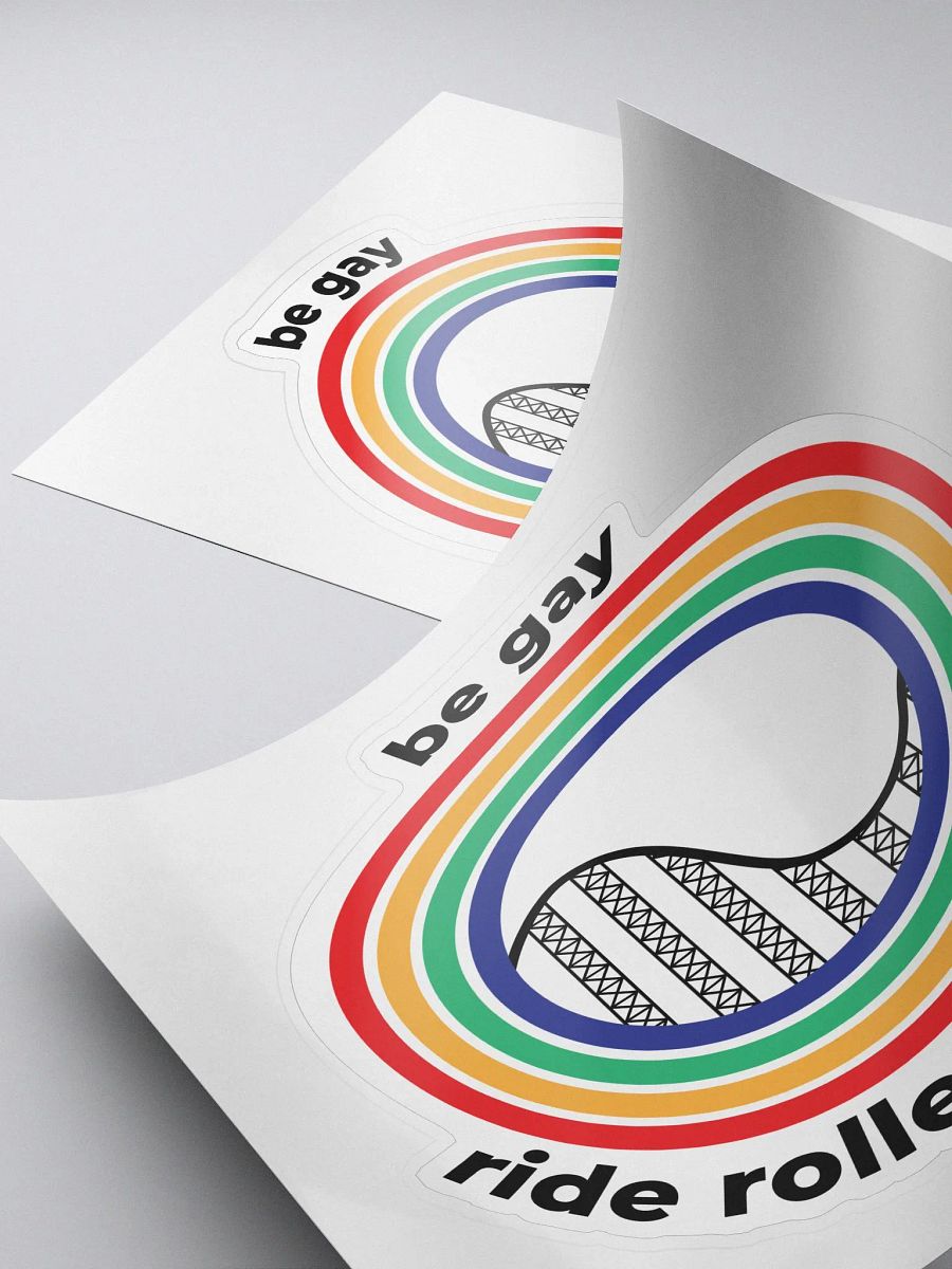 be gay, ride roller coasters - sticker product image (4)
