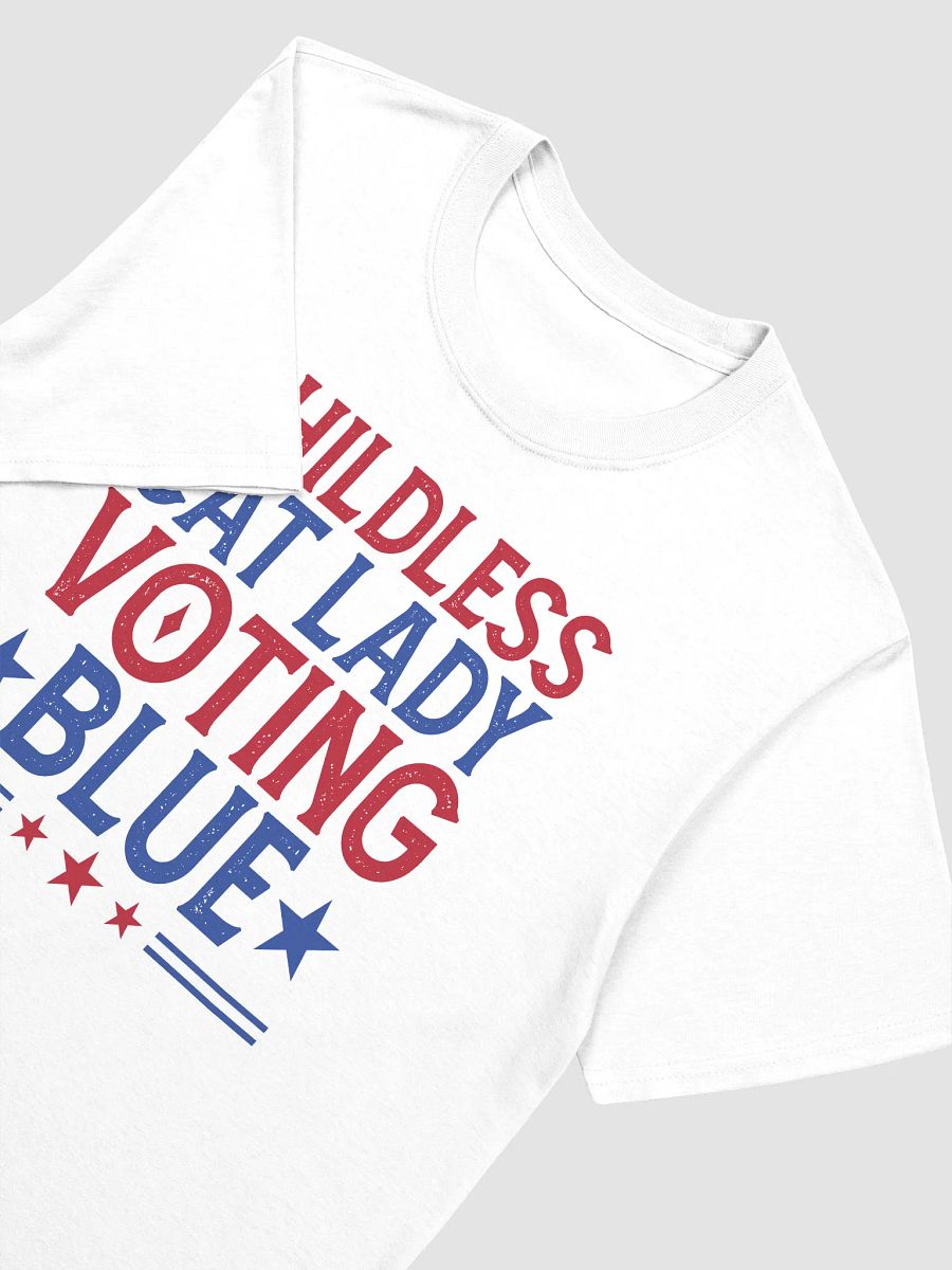 Childless Cat Lady Voting Blue T-shirt product image (2)