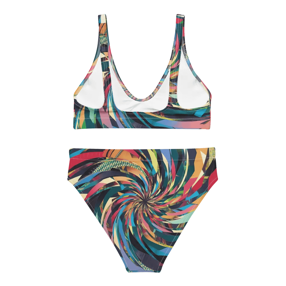 Abstract Lithographic Pattern Design High Waisted Bikini - V11 product image (1)