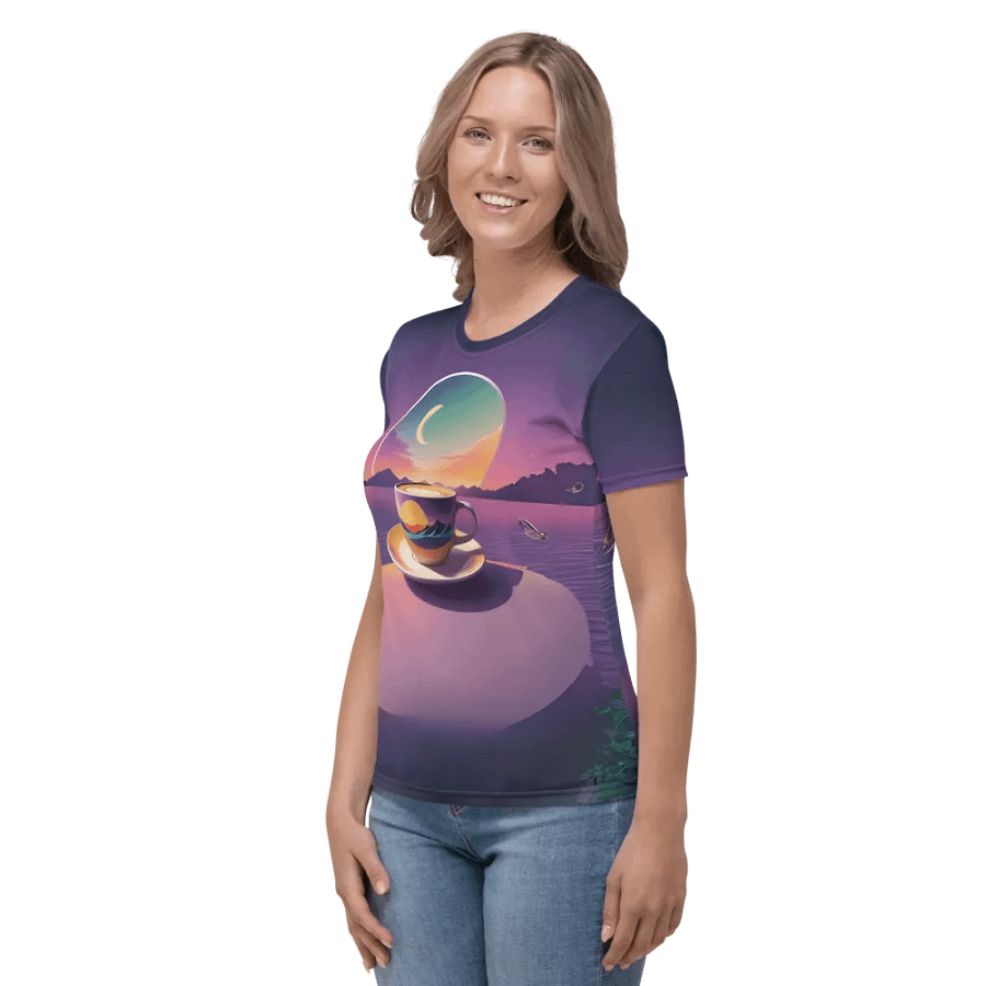 Coffee Sunset All Over Print T-shirt product image (4)