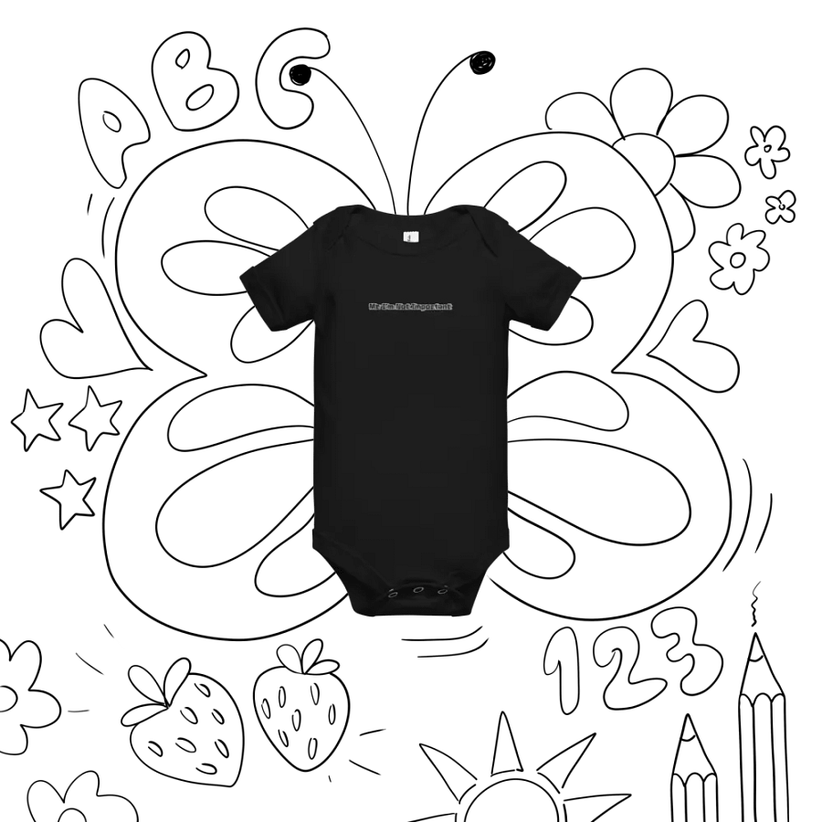 Baby Short Sleeve One Piece - Embroidered - Mr I'm Not Important product image (9)