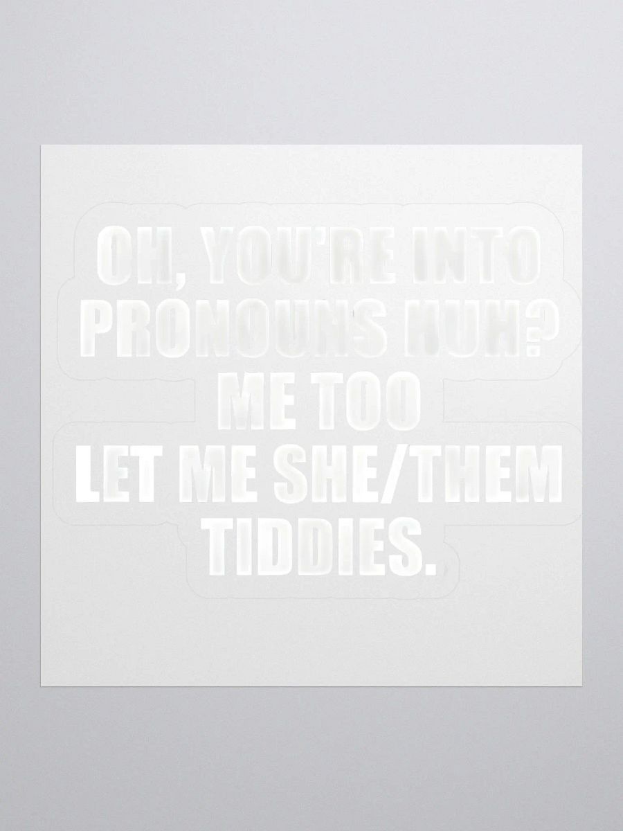 Let Me She/Them Tiddies Sticker product image (1)