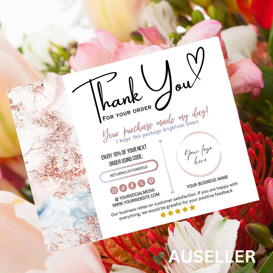 Roseanne - Thank You Card Template product image (4)