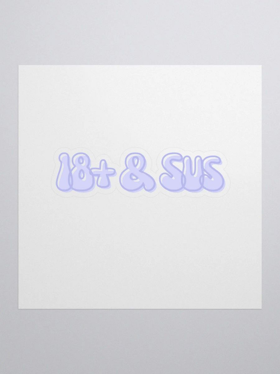 18+ & Sus Sticker, Blue product image (3)