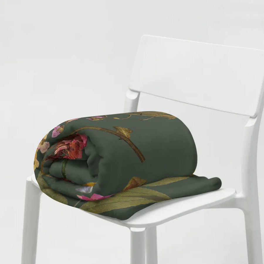 Floral Throw Blanket_Green product image (19)