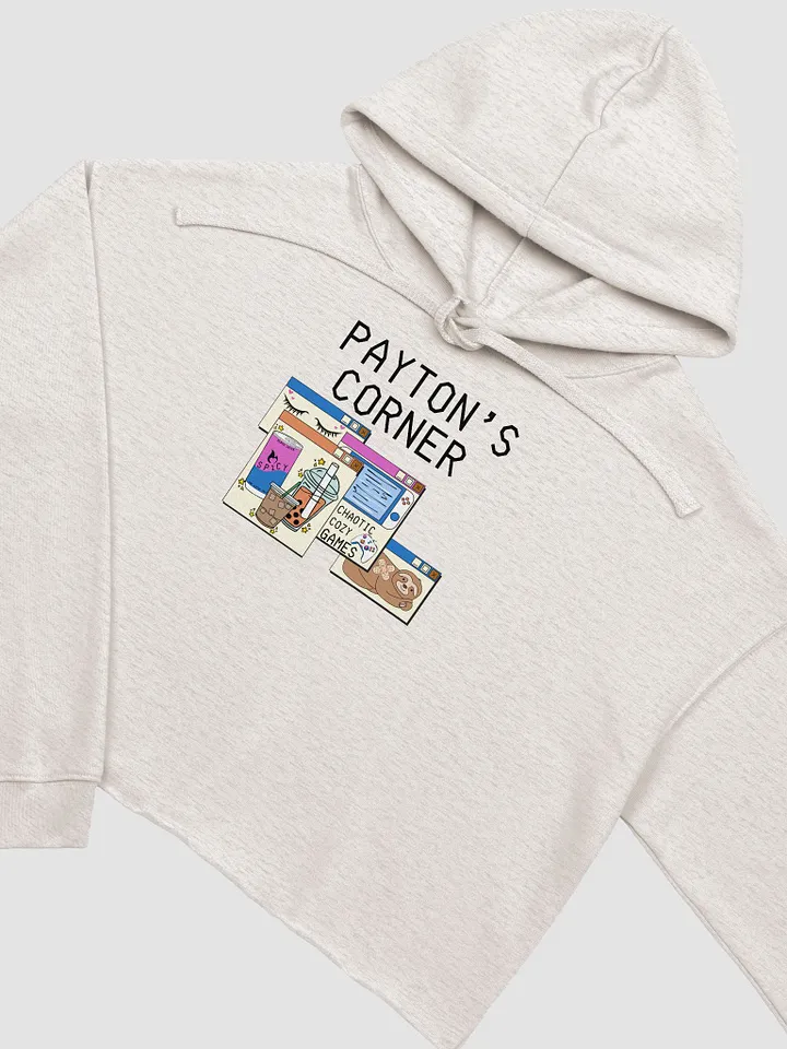 Payton's Virtual Corner Cropped Hoodie- Black Text product image (1)