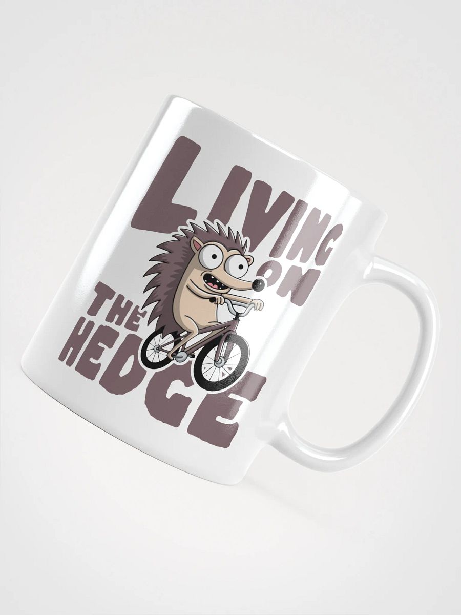 Living on the Hedge Funny Hedgehog Cycling mug – Cute Animal Pun mug for Bike Lovers product image (12)