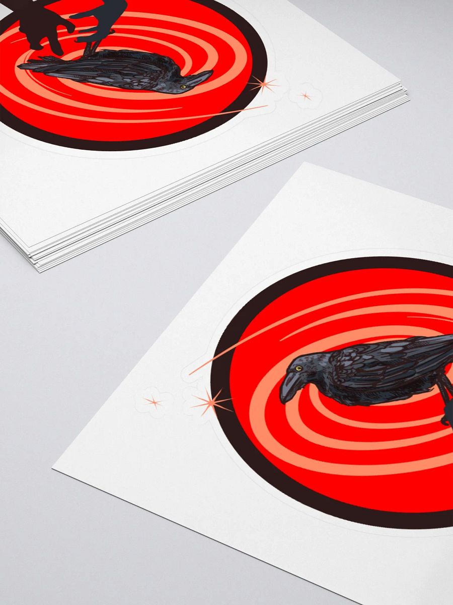 Blood Moon Zombie Raven Kiss Cut Stickers product image (4)